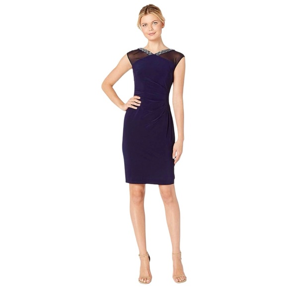 Lauren Ralph Lauren Dresses & Skirts - LAUREN RALPH LAUREN Matte Jersey Viviennette Dress Navy Blue Cocktail Party
NWT